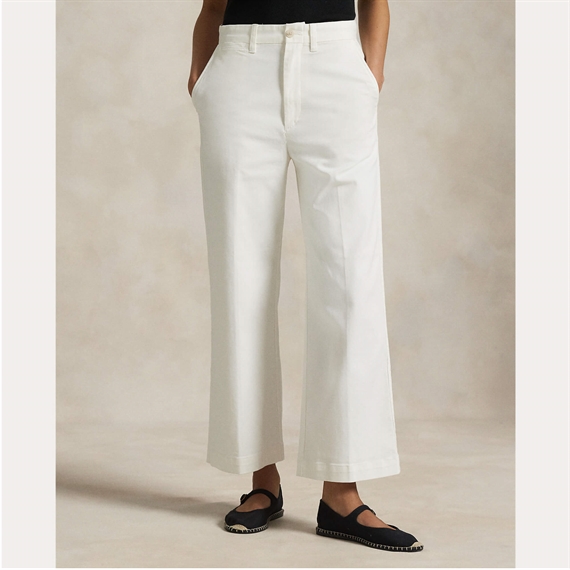 Polo Ralph Lauren Chino Wide-leg Trousers, Warm White